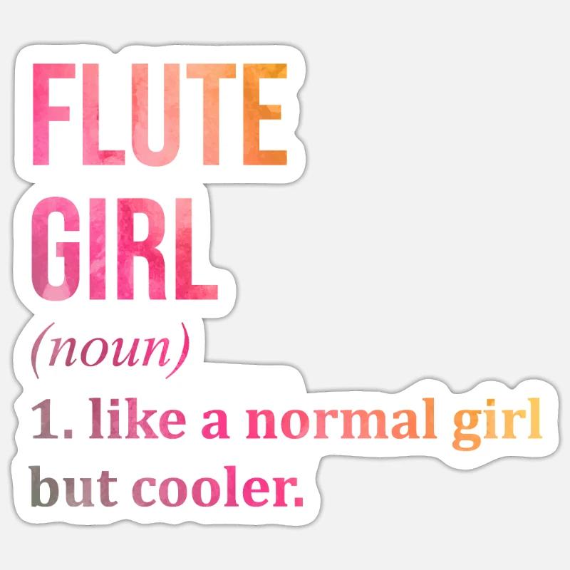 flûte Sticker taille S (10 x 10 cm)
