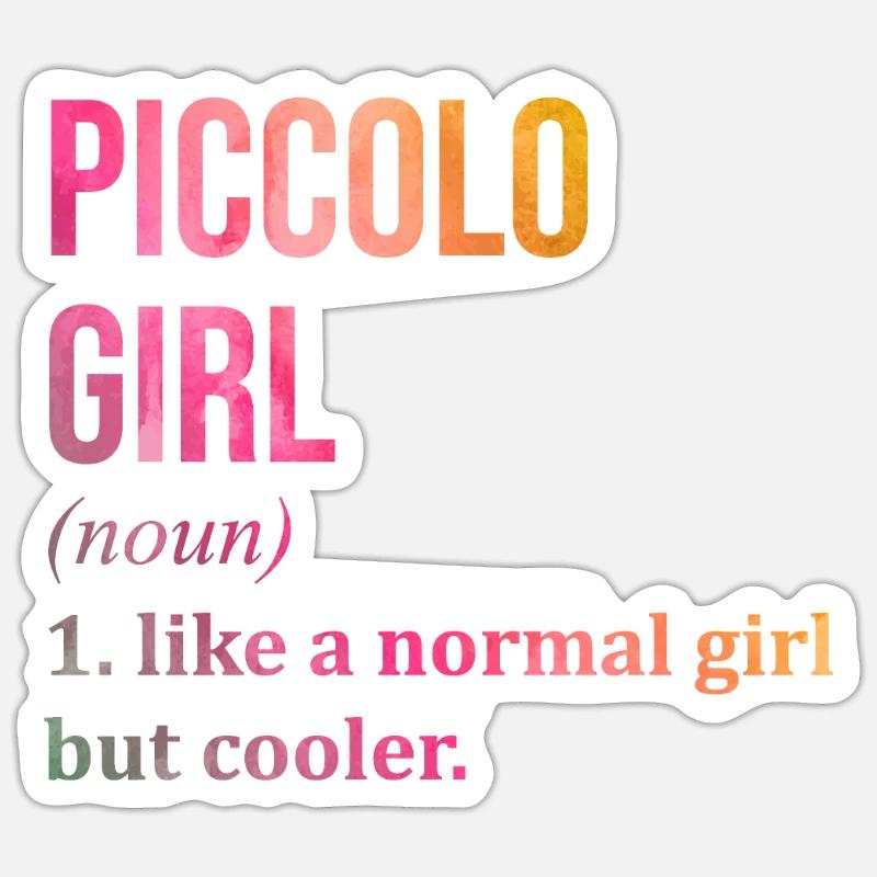 piccolo - Sticker taille S (10 x 10 cm) - blanc mat