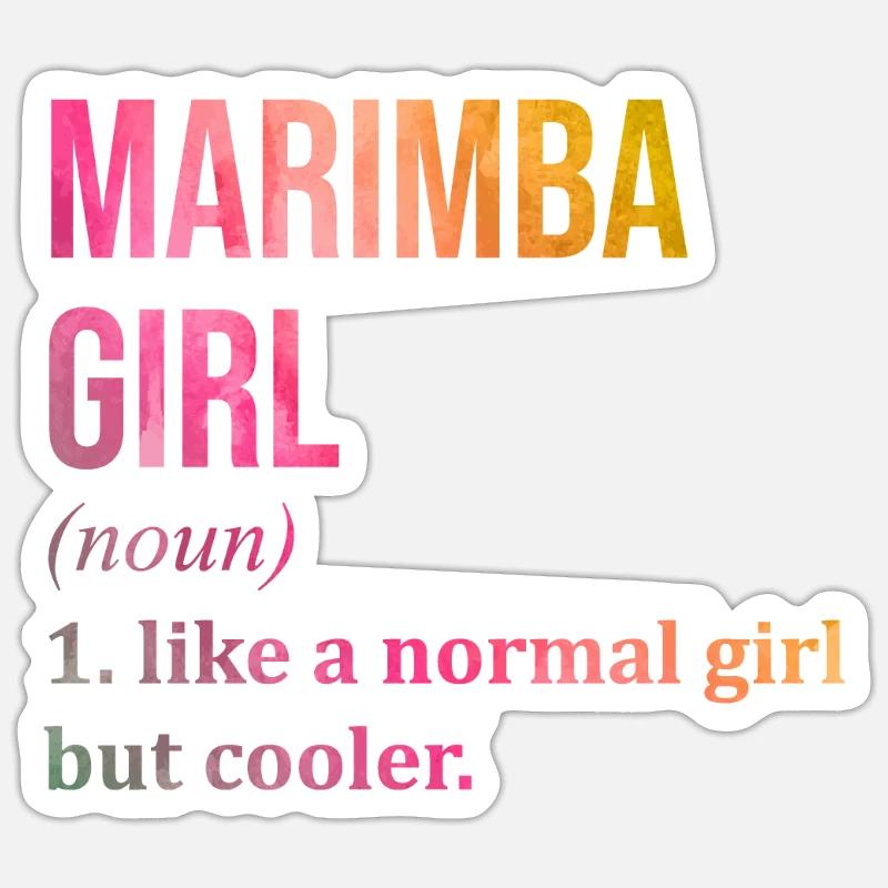 Marimba - Sticker size S (10 x 10 cm) - white matte