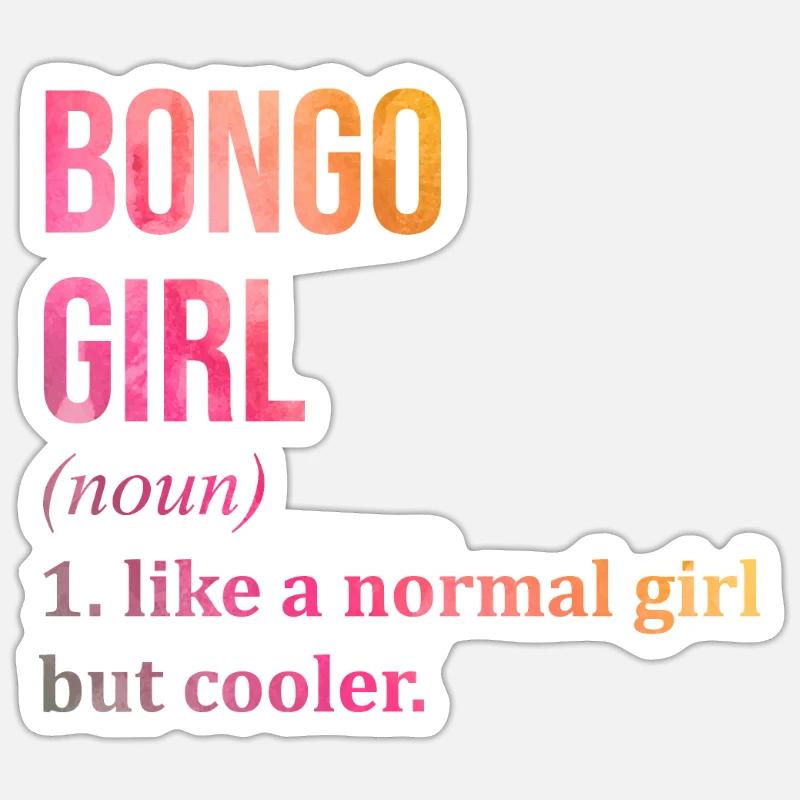 Bongo - Sticker size S (10 x 10 cm) - white matte