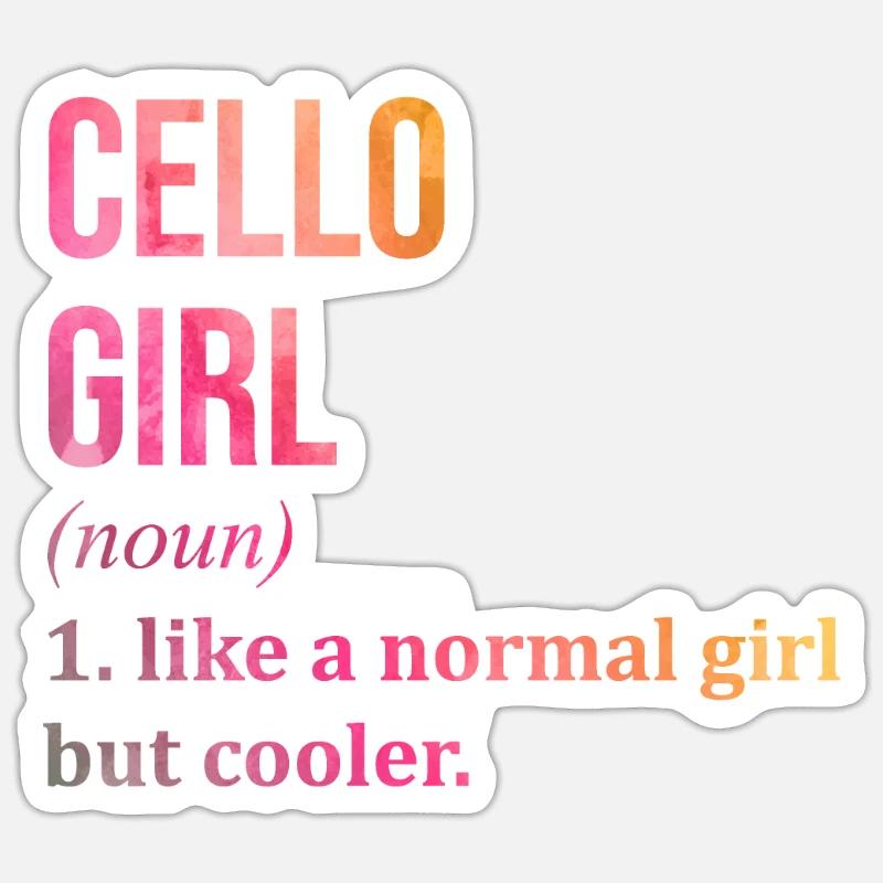 Cello - Sticker size S (10 x 10 cm) - white matte