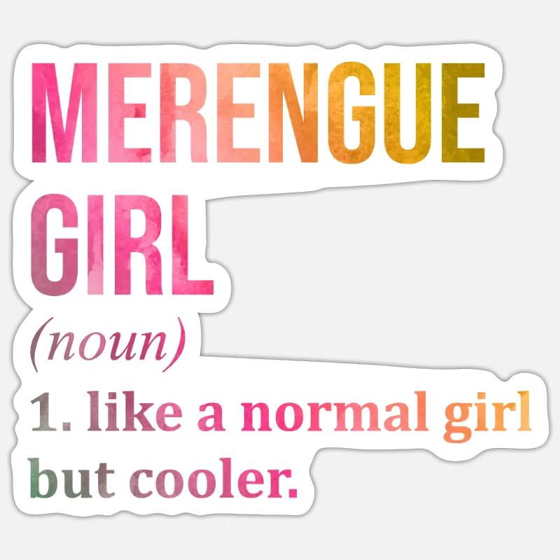 Merengue - Sticker Größe S (10 x 10 cm) - Mattweiß
