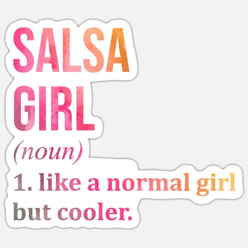 Salsa - Sticker Größe S (10 x 10 cm) - Mattweiß