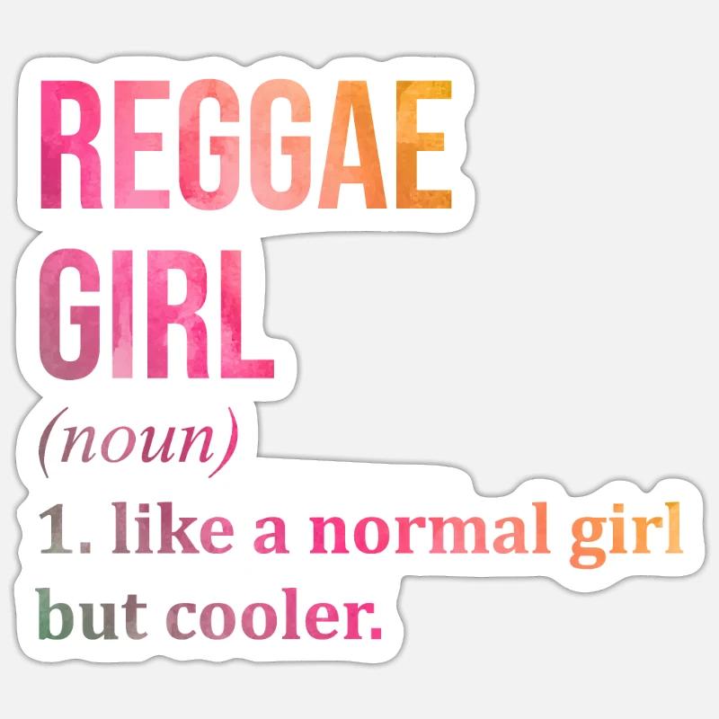 Reggae - Sticker Größe S (10 x 10 cm) - Mattweiß
