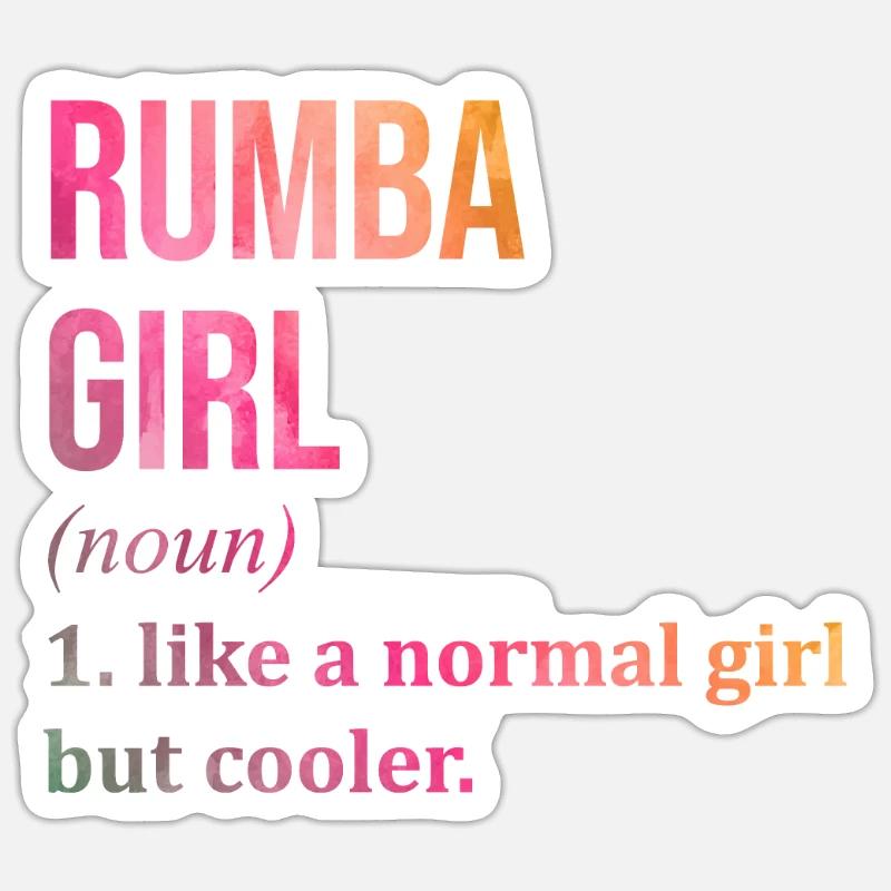 rumba - Sticker taille S (10 x 10 cm) - blanc mat