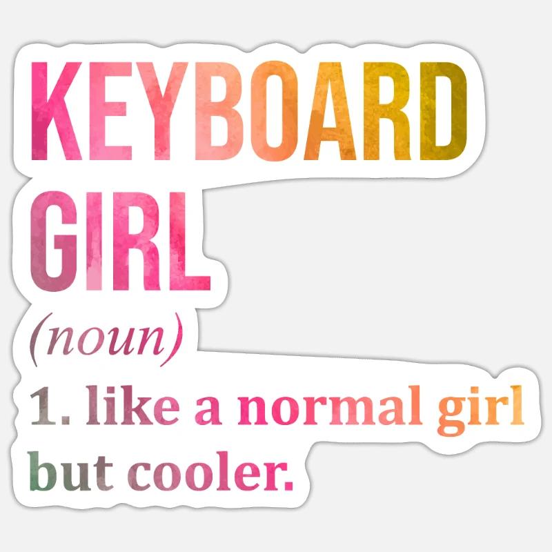 Keyboard - Sticker size S (10 x 10 cm) - white matte