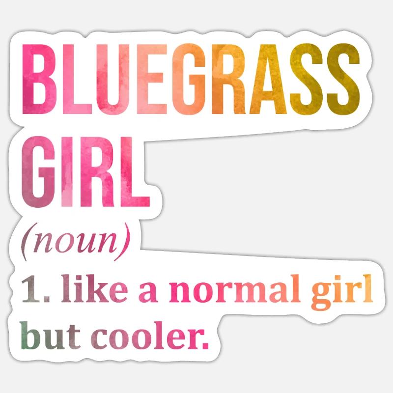 Bluegrass - Sticker taille S (10 x 10 cm) - blanc mat