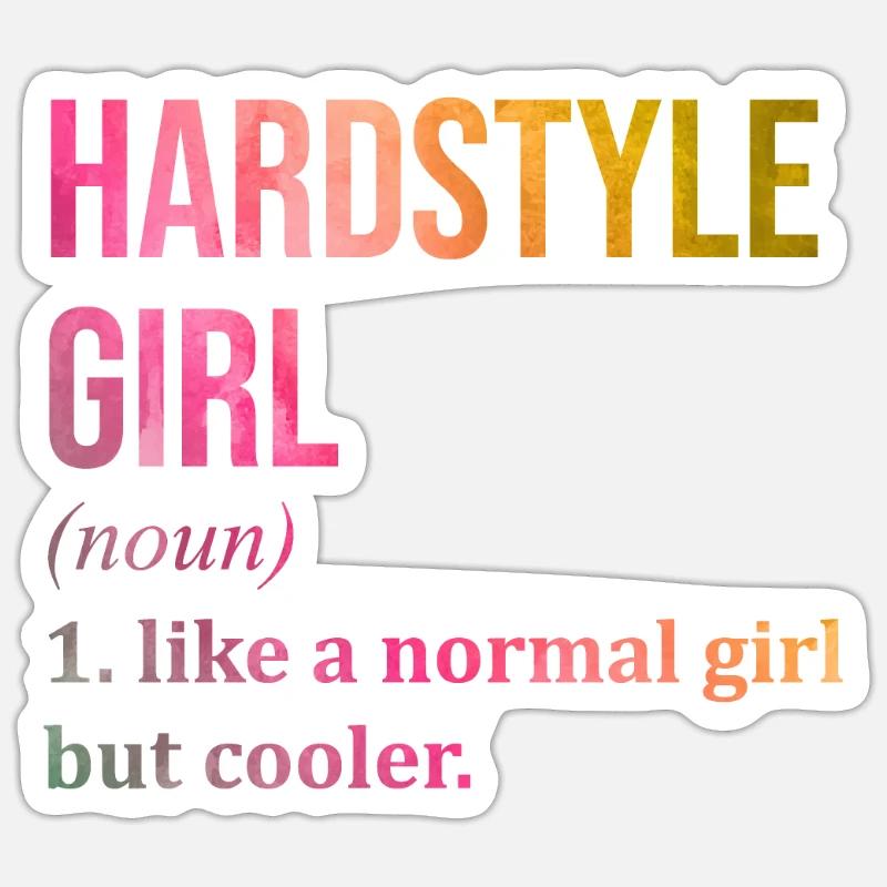 HARDSTYLE - Sticker Größe S (10 x 10 cm) - Mattweiß