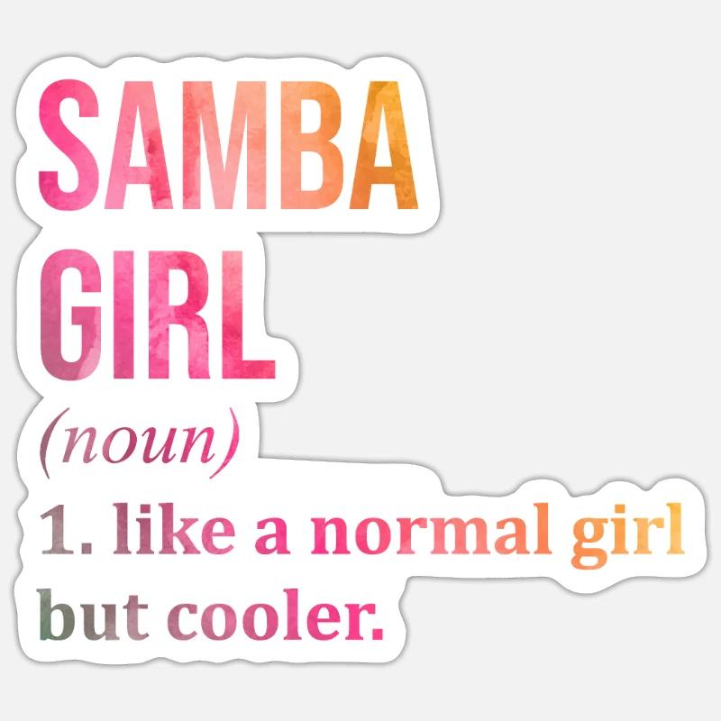Samba - Sticker size S (10 x 10 cm) - white matte