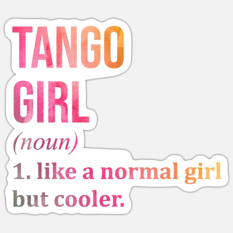 tango - Sticker taille S (10 x 10 cm) - blanc mat