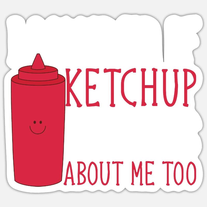 Ketchup Ketchup à la tomate - Sticker taille S (10 x 10 cm) - blanc mat