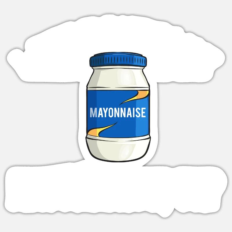 Mayonnaise - Sticker taille S (10 x 10 cm) - blanc mat