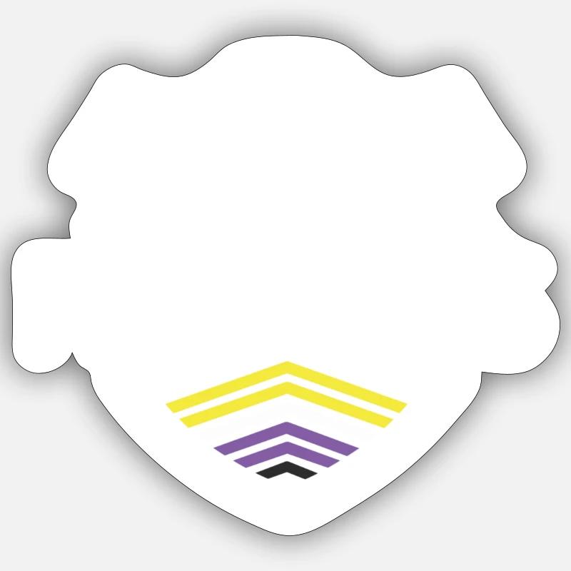 PrideHeroes Nonbinary Flag Sticker Größe S (10 x 10 cm)