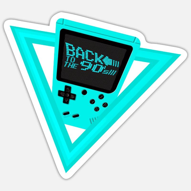 Back to the 90s - Sticker Größe S (10 x 10 cm) - Mattweiß