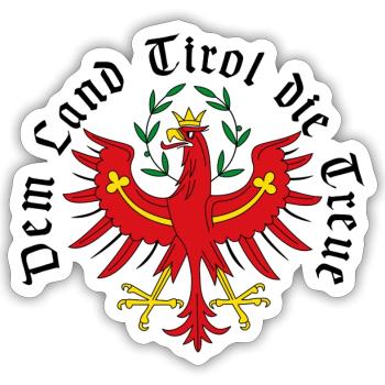 Dem Land Tirol die Treue_schwarz - Sticker Größe S (10 x 10 cm) - Mattweiß - Vorne