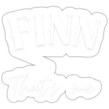 Finn est mon nom Fynn Gifts Fin Finlande - Sticker taille S (10 x 10 cm) - blanc mat - Devant