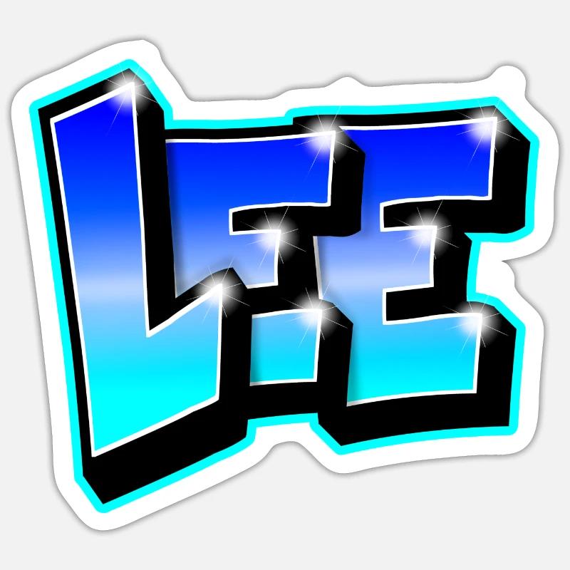 Graffiti name LEE by Max le Tagueur Sticker taille S (10 x 10 cm)