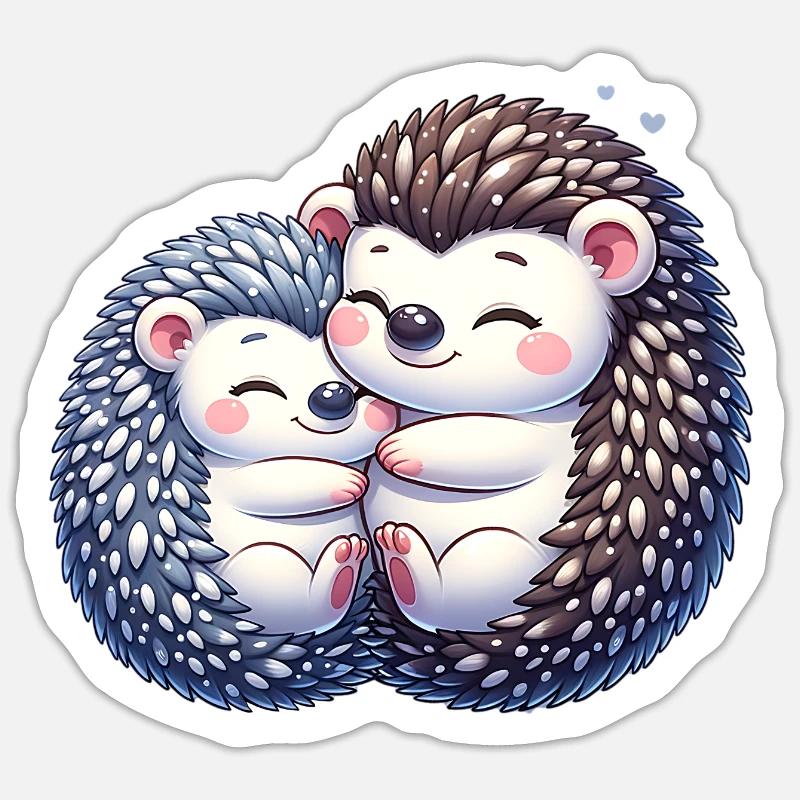 Hedgehog - Sticker size S (10 x 10 cm) - white matte