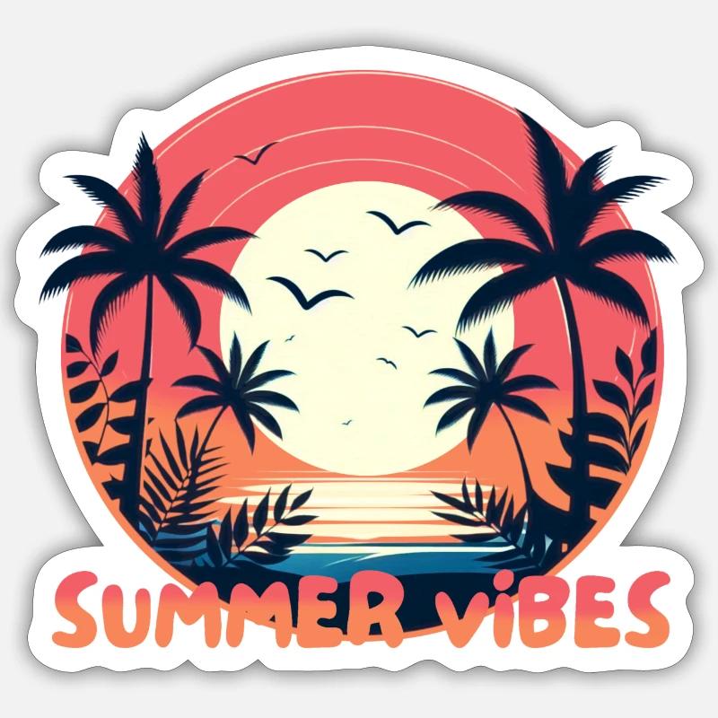 Summer Vibes - Sticker size S (10 x 10 cm) - white matte