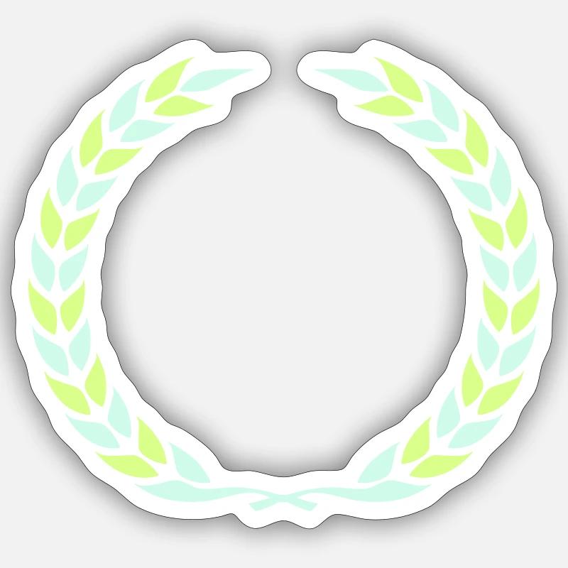 lorbeerkranz gewinner Sticker Größe S (10 x 10 cm)