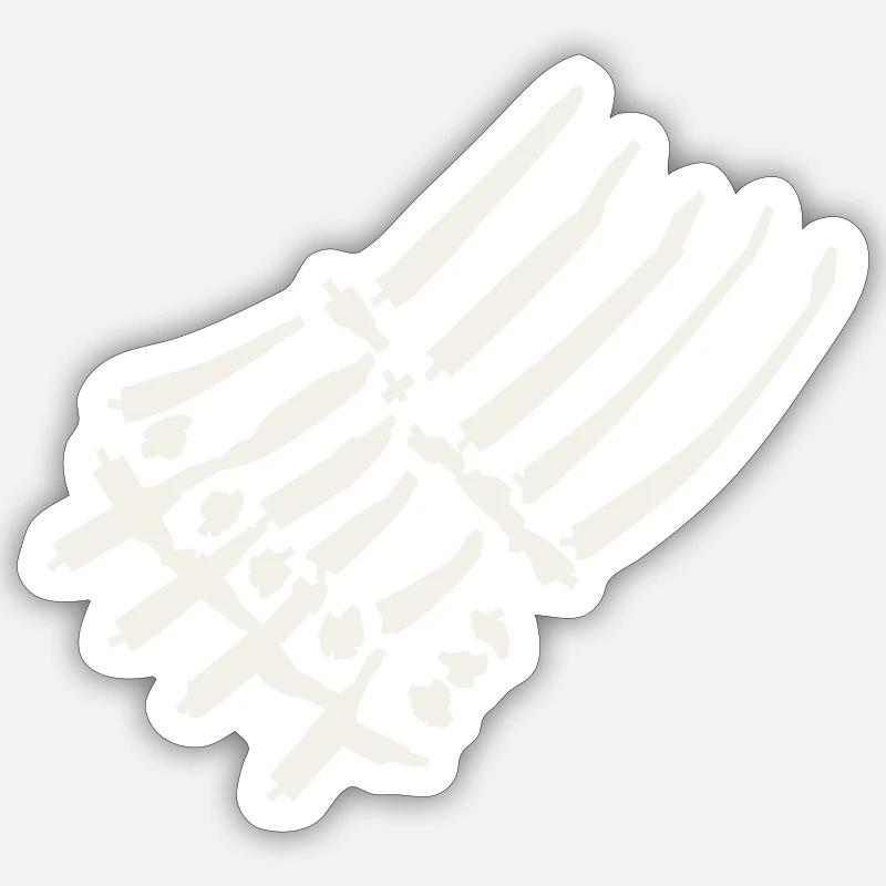 Claw - Sticker size S (10 x 10 cm) - white matte