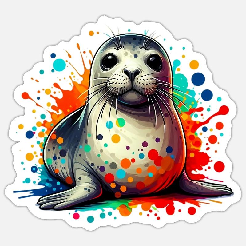 Phoque Sticker taille S (10 x 10 cm)