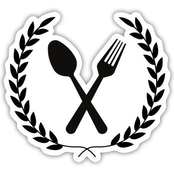 logo pro chef cuosinier - Sticker taille S (10 x 10 cm) - blanc mat - Devant