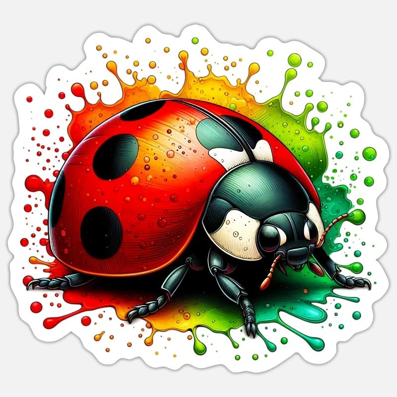 Ladybird - Sticker size S (10 x 10 cm) - white matte