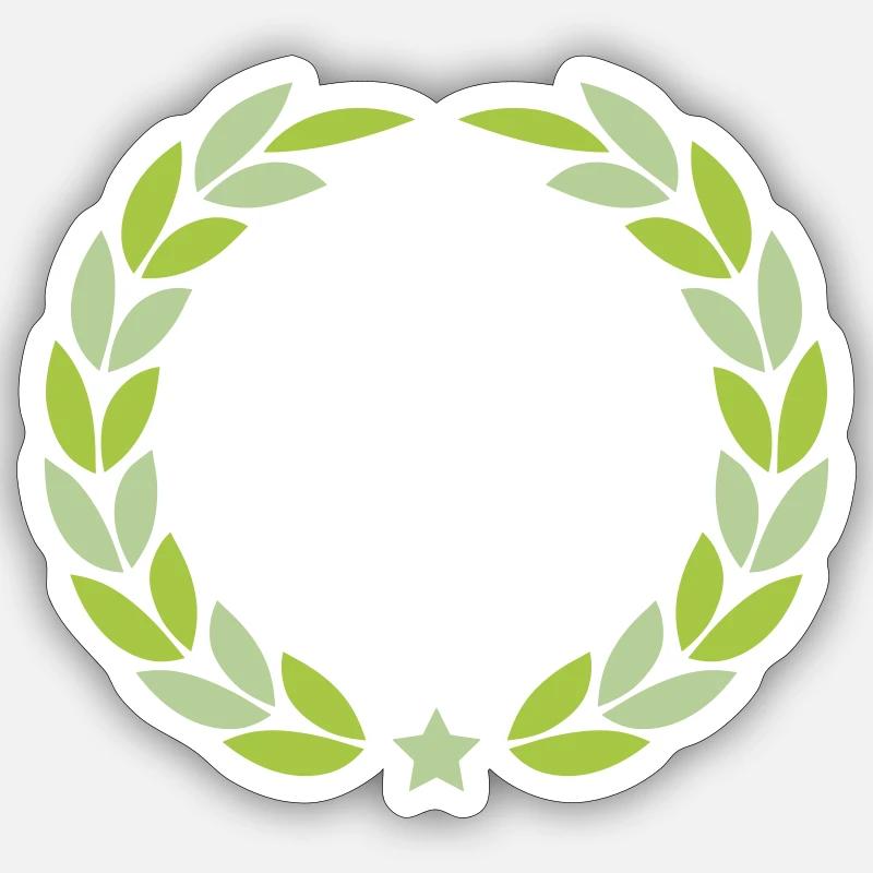 lorbeerkranz Sticker Größe S (10 x 10 cm)