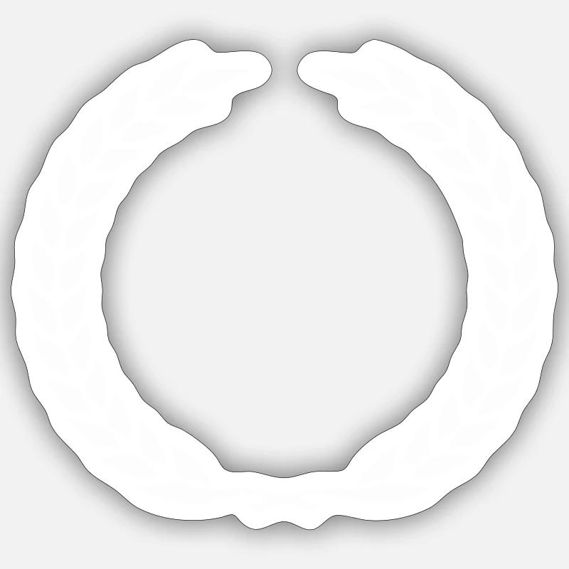 Couronne de laurier Couronne Sticker taille S (10 x 10 cm)