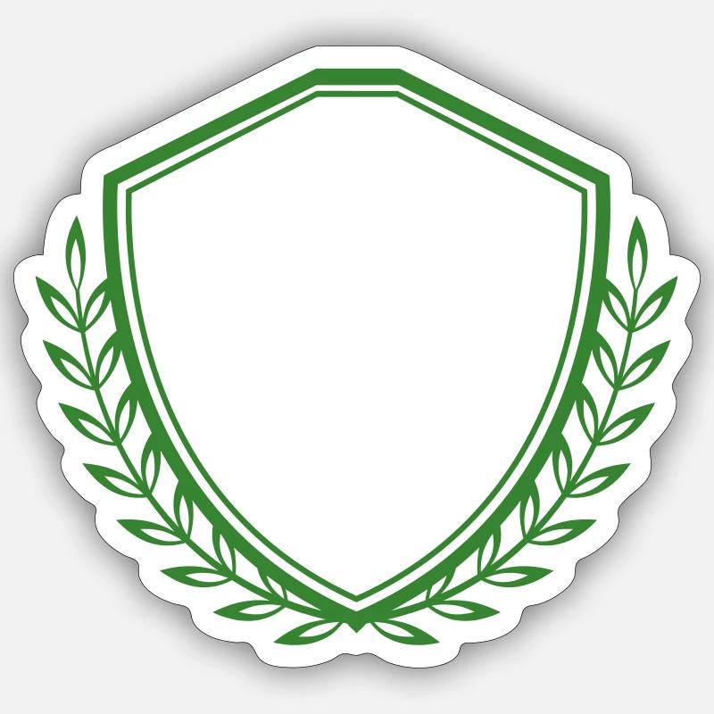 wappen crest emblem - Sticker Größe S (10 x 10 cm) - Mattweiß
