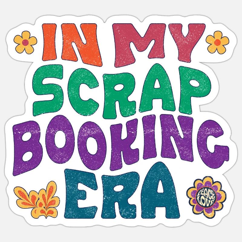 À l’époque du scrapbooking - Sticker taille S (10 x 10 cm) - blanc mat