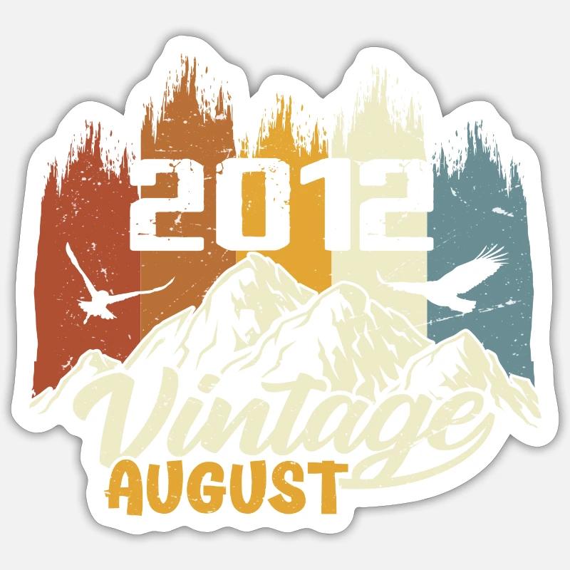 Legendary Since August 2012 Birthday Gift 2012 Sticker size S (10 x 10 cm)