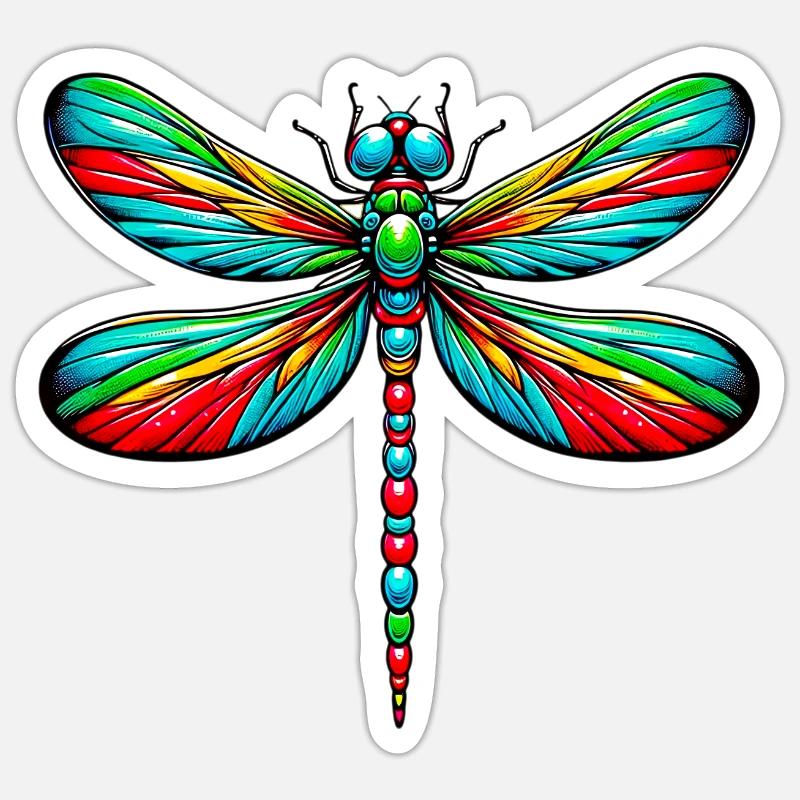 Libelle Sticker Größe S (10 x 10 cm)