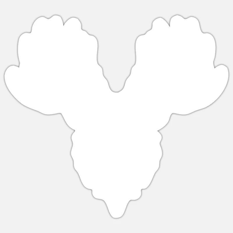 Elch - Sticker Größe S (10 x 10 cm) - Mattweiß