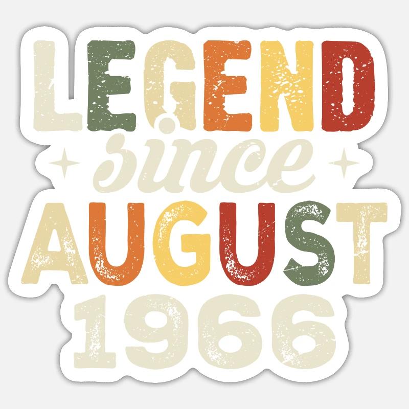 August 1966 Jahrestag August 1966 - August 1966 Sticker Größe S (10 x 10 cm)