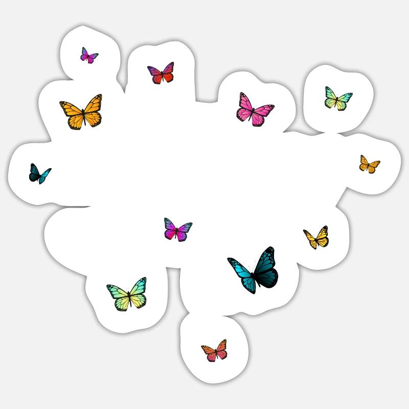 IRMA - Mädchen Name mit bunten Schmetterlingen Sticker Größe S (10 x 10 cm)