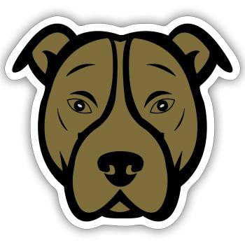 dog - Sticker Größe S (10 x 10 cm) - Mattweiß - Vorne