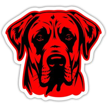Kangal Hund Kopf - Sticker Größe S (10 x 10 cm) - Mattweiß - Vorne