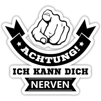 Je peux t’énerver - Sticker taille S (10 x 10 cm) - blanc mat - Devant