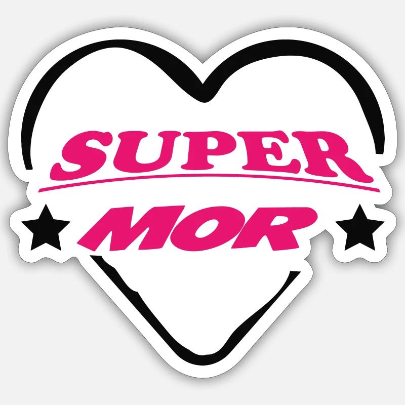 SUPER MOR - Sticker taille S (10 x 10 cm) - blanc mat