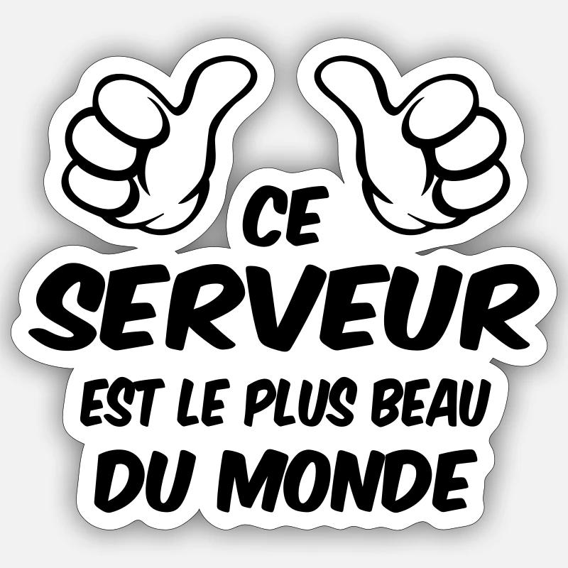 BESTER SERVER - Sticker Größe S (10 x 10 cm) - Mattweiß