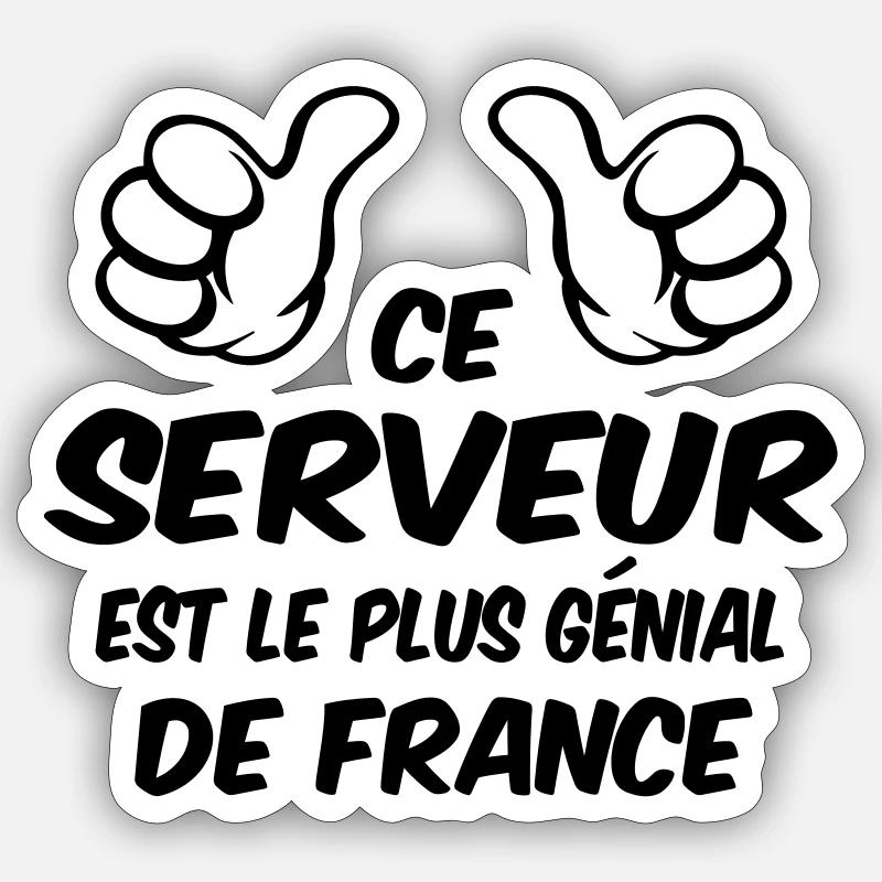 BEST SERVER - Sticker size S (10 x 10 cm) - white matte