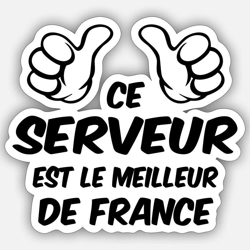 BEST SERVER - Sticker size S (10 x 10 cm) - white matte