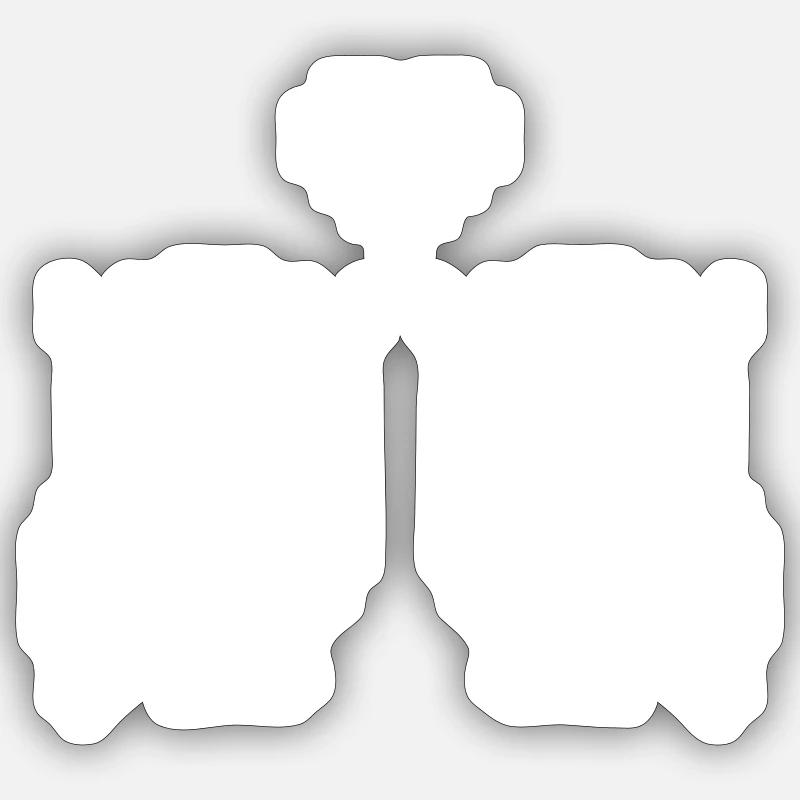 eule pixel love Sticker Größe S (10 x 10 cm)