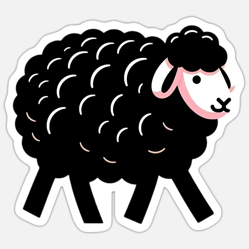 Black Sheep Sticker size S (10 x 10 cm)