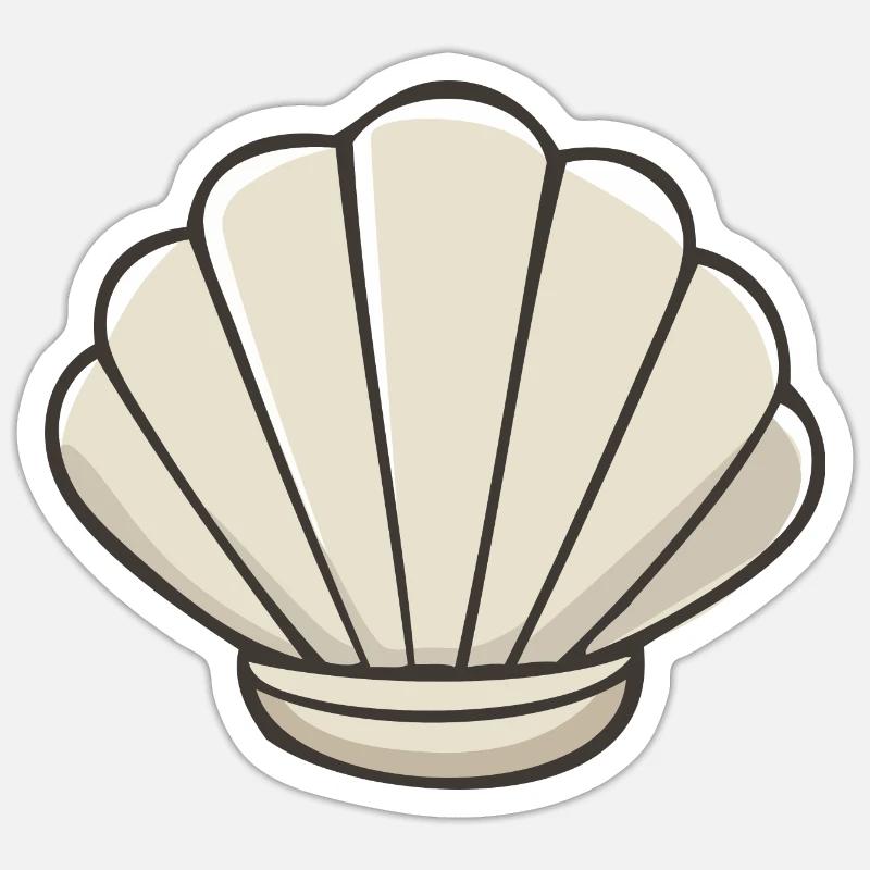 Shell - Sweet Scallop Sticker size S (10 x 10 cm)