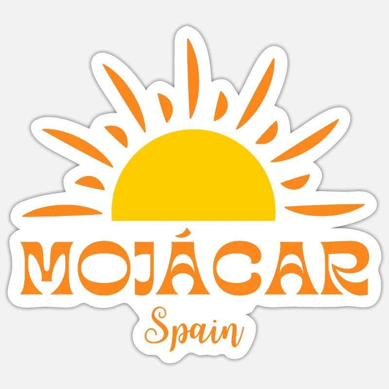 MOJÁCAR Spain Sun Motif - Sticker size S (10 x 10 cm) - white matte