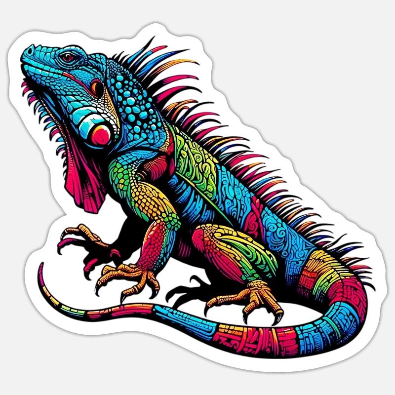 Iguana Sticker size S (10 x 10 cm)