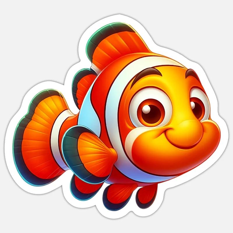 Clownfish - Sticker size S (10 x 10 cm) - white matte